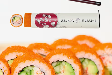 Новый формат упаковки для роллов: разбираем феномен тубуса Sushi Push Pop